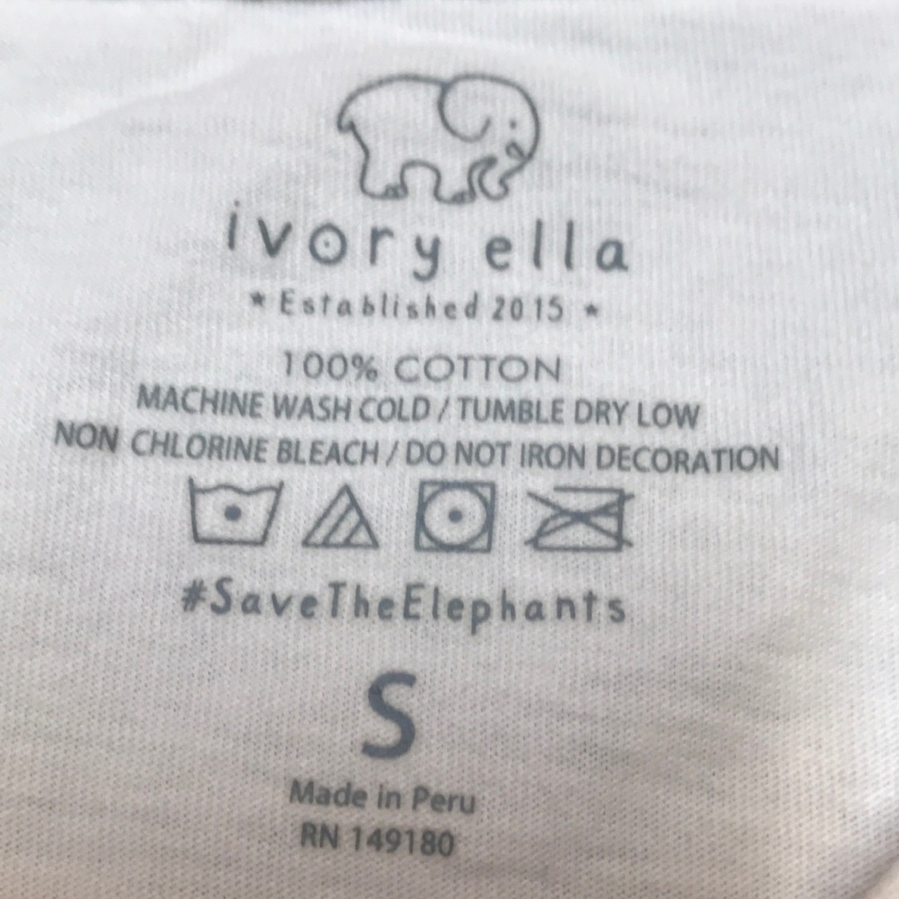 Ivory Ella long sleeve tee shirt -excellent-small - Picture 5 of 8